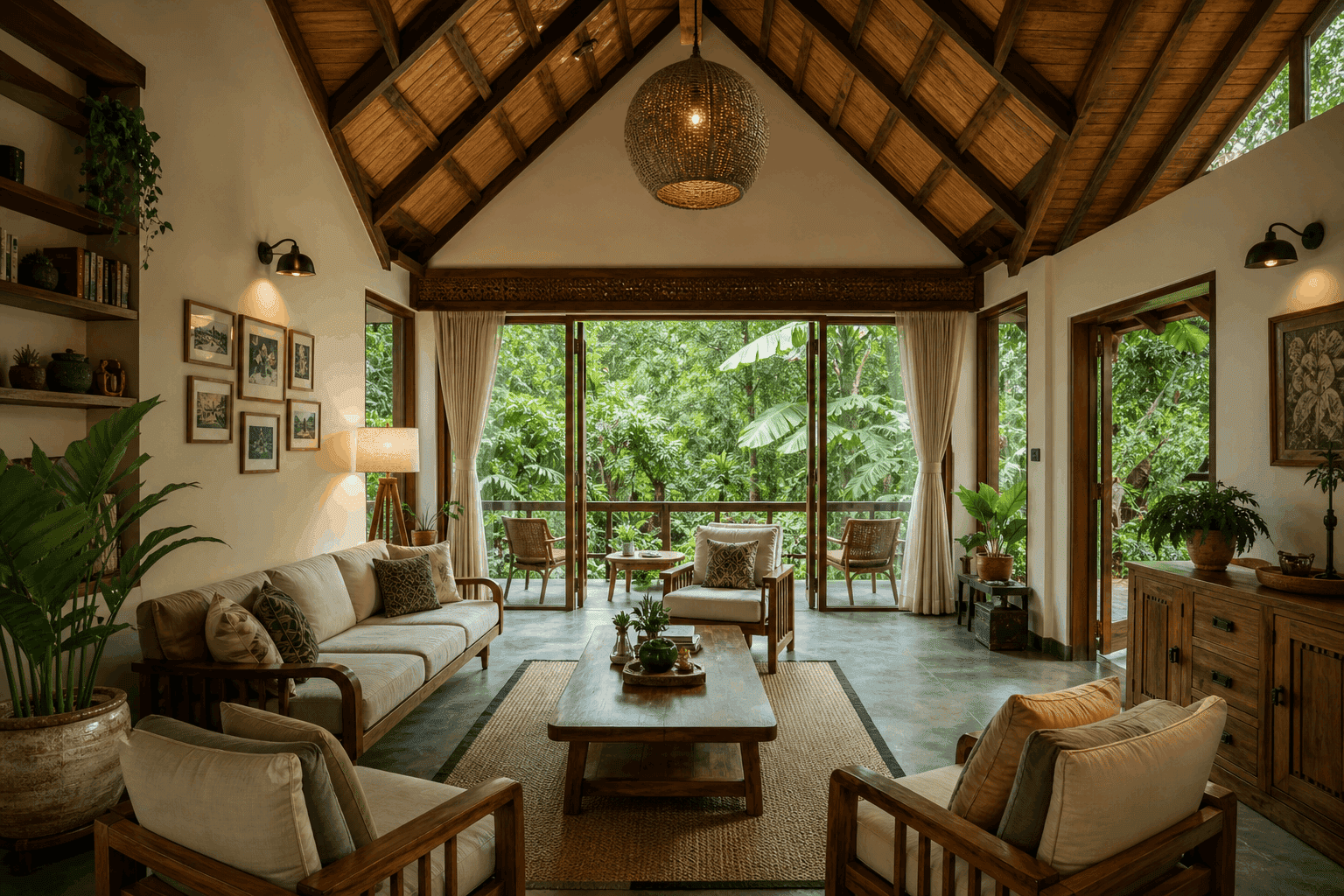 A spacious living hall